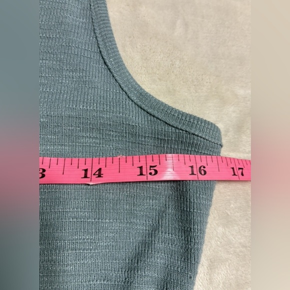 Frye Dress XS Desert Blue Sleeveless Midi Pockets Stretch Boho Beach Peasant - Picture 8 of 10